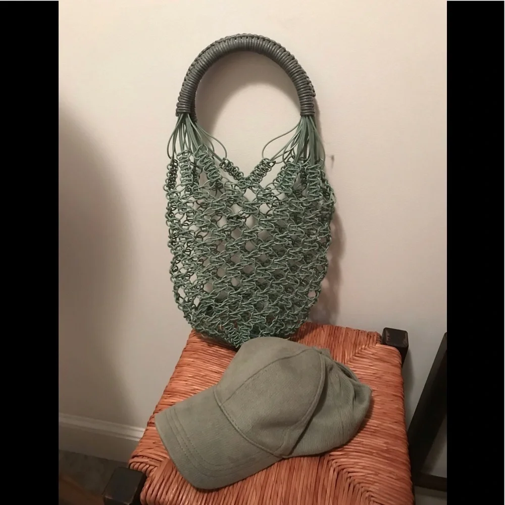 New Free People Jelly plastic bag and baseball hat